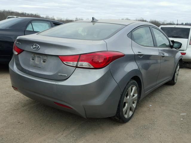 KMHDH4AE7CU267107 - 2012 HYUNDAI ELANTRA GL GRAY photo 4