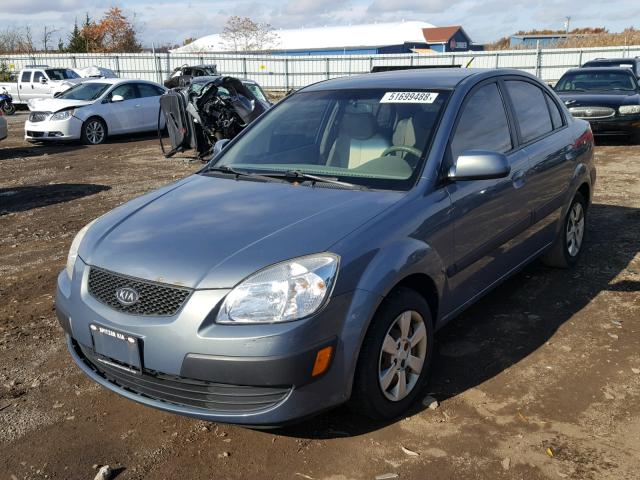 KNADE123776242725 - 2007 KIA RIO BASE BLUE photo 2