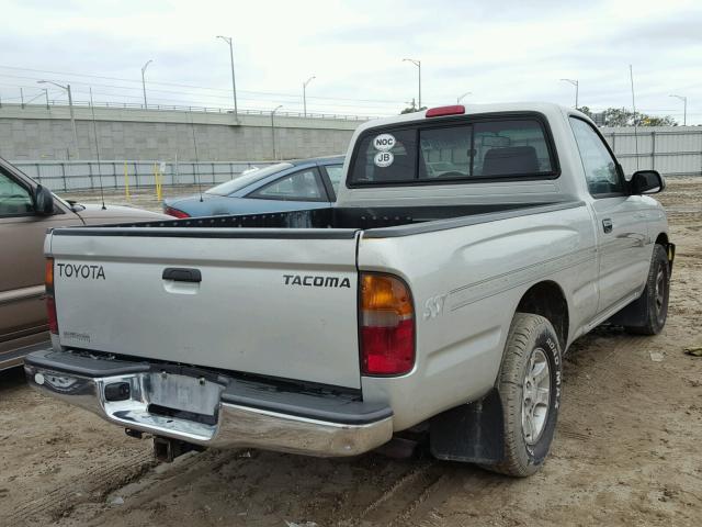 4TANL42N7YZ590679 - 2000 TOYOTA TACOMA SILVER photo 4