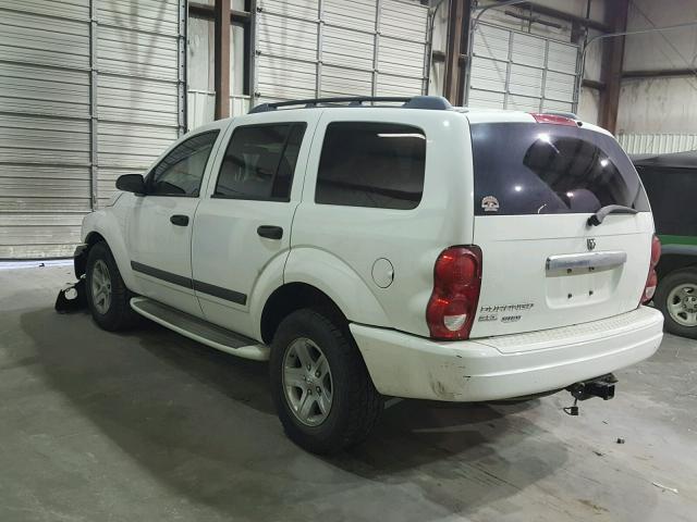 1D4HD48N46F192241 - 2006 DODGE DURANGO SL WHITE photo 3