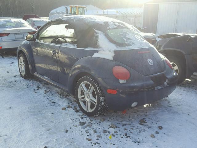 3VWCD31Y25M306772 - 2005 VOLKSWAGEN NEW BEETLE BLUE photo 3