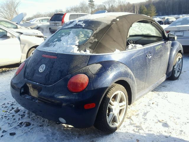 3VWCD31Y25M306772 - 2005 VOLKSWAGEN NEW BEETLE BLUE photo 4