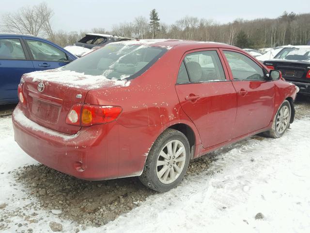 JTDBL40E29J004030 - 2009 TOYOTA COROLLA BA RED photo 4