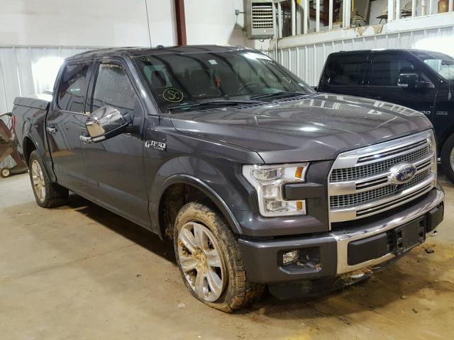 1FTEW1EF2FFB97170 - 2015 FORD F150 SUPER GRAY photo 1