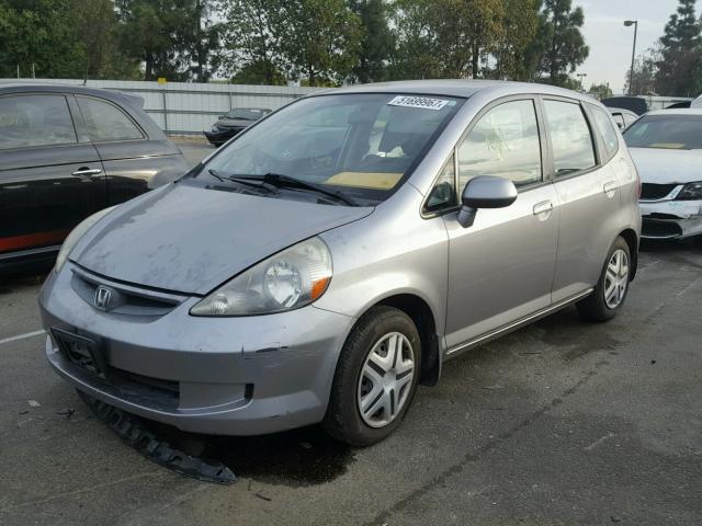 JHMGD38427S010392 - 2007 HONDA FIT SILVER photo 2