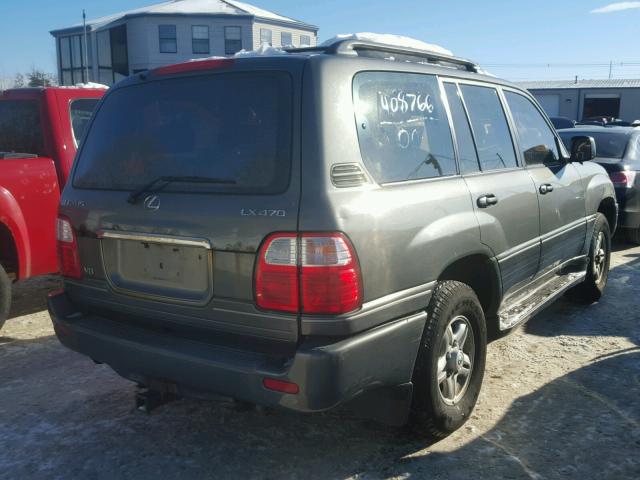 JT6HT00W2Y0091340 - 2000 LEXUS LX 470 GRAY photo 4