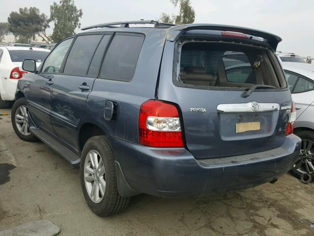 JTEDW21A470021314 - 2007 TOYOTA HIGHLANDER BLUE photo 3