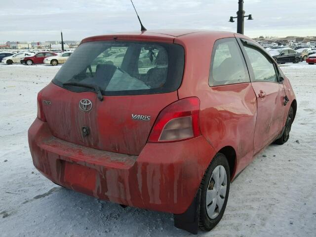 JTDJT923275103148 - 2007 TOYOTA YARIS ORANGE photo 4