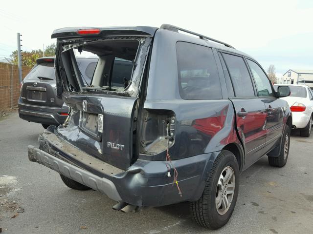 5FNYF18555B035276 - 2005 HONDA PILOT EXL GRAY photo 4