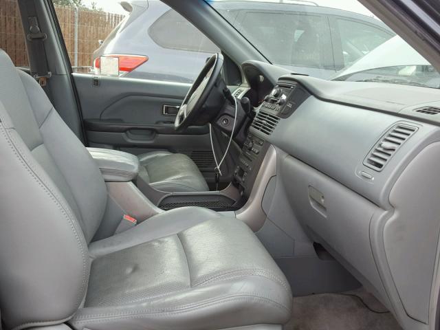 5FNYF18555B035276 - 2005 HONDA PILOT EXL GRAY photo 5