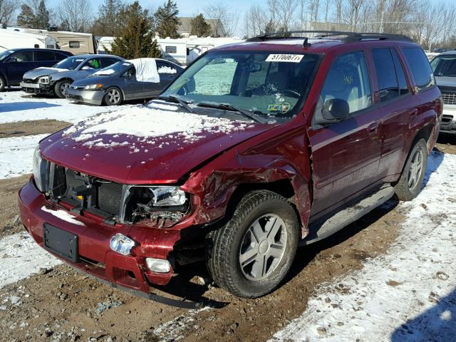 1GNDT13S072287583 - 2007 CHEVROLET TRAILBLAZE RED photo 2