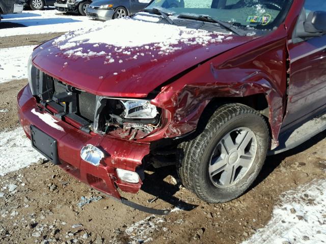 1GNDT13S072287583 - 2007 CHEVROLET TRAILBLAZE RED photo 9