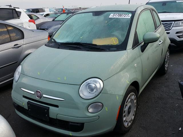 3C3CFFAR8CT381202 - 2012 FIAT 500 POP GREEN photo 2