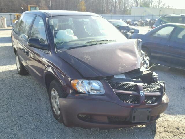 1D4GP25B33B328928 - 2003 DODGE CARAVAN SE MAROON photo 1