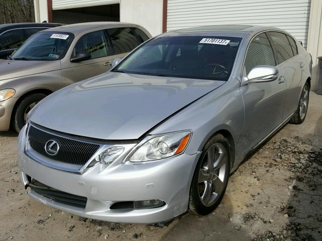 JTHBE96S980040367 - 2008 LEXUS GS 350 SILVER photo 2