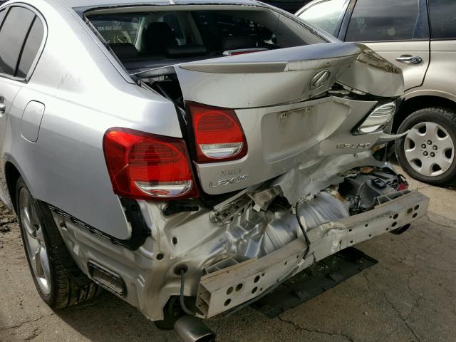 JTHBE96S980040367 - 2008 LEXUS GS 350 SILVER photo 9