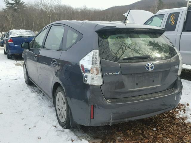 JTDZN3EU4C3155398 - 2012 TOYOTA PRIUS V CHARCOAL photo 3