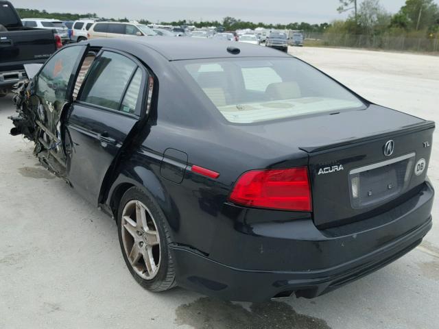 19UUA66285A025824 - 2005 ACURA TL BLACK photo 3