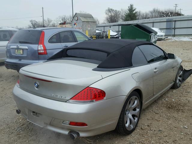 WBAEK73454B322728 - 2004 BMW 645 CI AUT SILVER photo 4