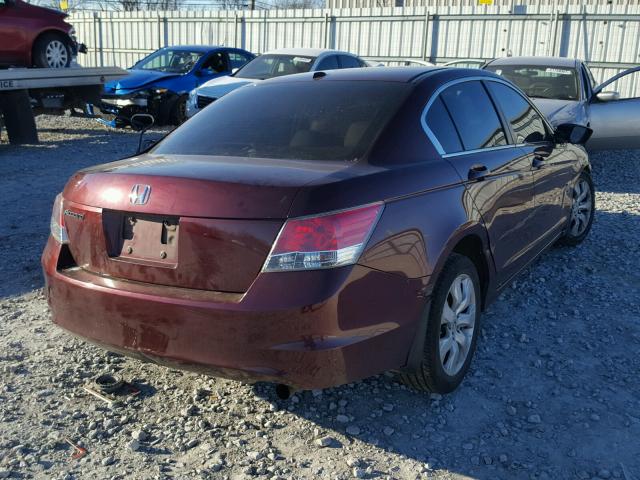 1HGCP26809A032053 - 2009 HONDA ACCORD EXL BURGUNDY photo 4