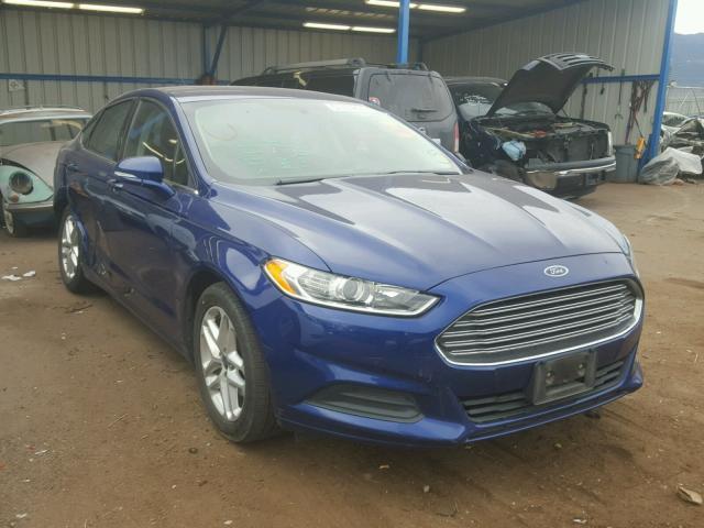 3FA6P0H75DR235920 - 2013 FORD FUSION SE BLUE photo 1