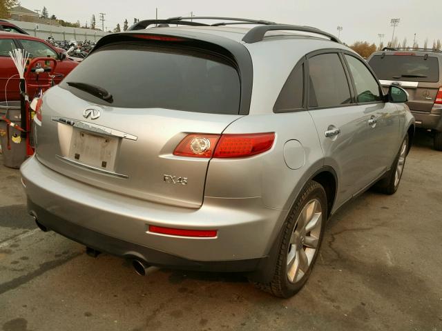 JNRBS08W33X400982 - 2003 INFINITI FX45 SILVER photo 4