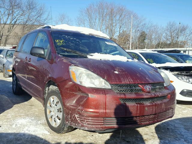 5TDZA23C65S340781 - 2005 TOYOTA SIENNA CE MAROON photo 1