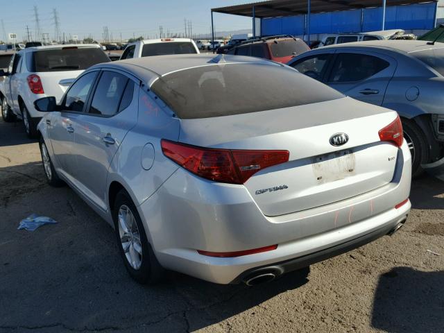 KNAGM4A76D5421801 - 2013 KIA OPTIMA LX SILVER photo 3