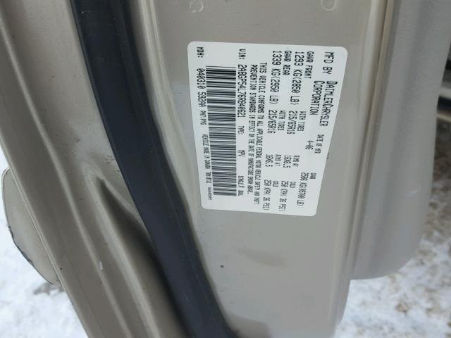 2A8GP54L76R840621 - 2006 CHRYSLER TOWN & COU TAN photo 10