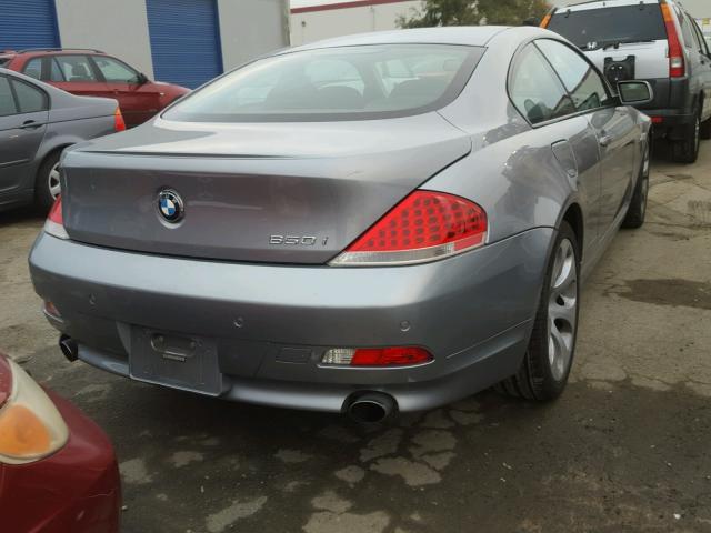 WBAEH13496CR46248 - 2006 BMW 650 I GRAY photo 4