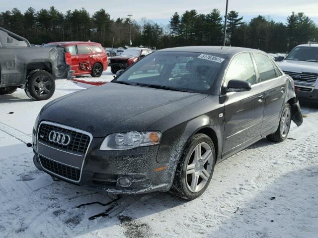 WAUAF78E68A103552 - 2008 AUDI A4 2.0T BLACK photo 2