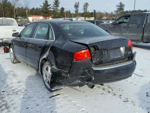 WAUAF78E68A103552 - 2008 AUDI A4 2.0T BLACK photo 3