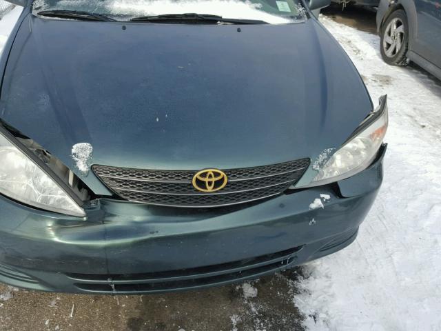4T1BF32K62U514210 - 2002 TOYOTA CAMRY LE GREEN photo 9