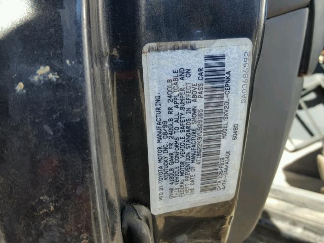 4T1BG22K9YU929165 - 2000 TOYOTA CAMRY CE CHARCOAL photo 10