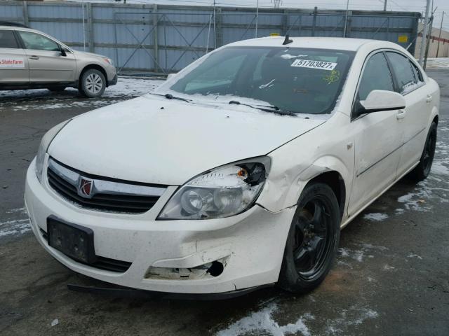 1G8ZS57B58F260306 - 2008 SATURN AURA XE WHITE photo 2