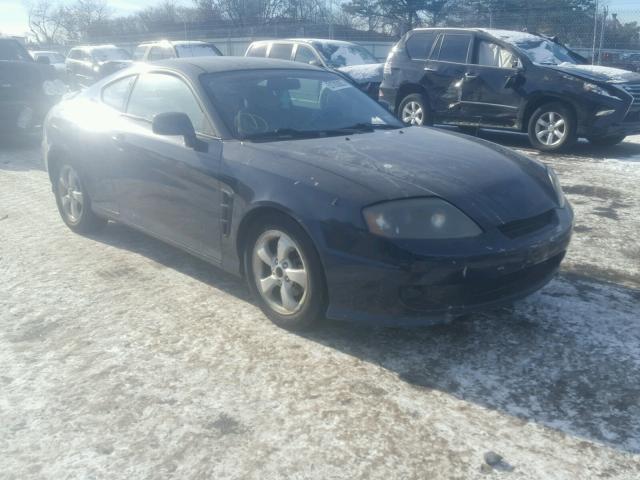 KMHHM65D25U185329 - 2005 HYUNDAI TIBURON BLUE photo 1