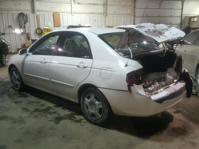 KNAFE121585513554 - 2008 KIA SPECTRA EX WHITE photo 3