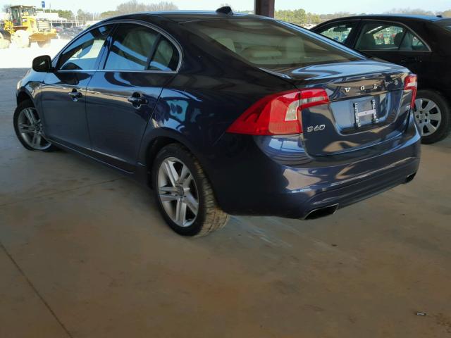 YV1612FSXE2293360 - 2014 VOLVO S60 T5 BLUE photo 3