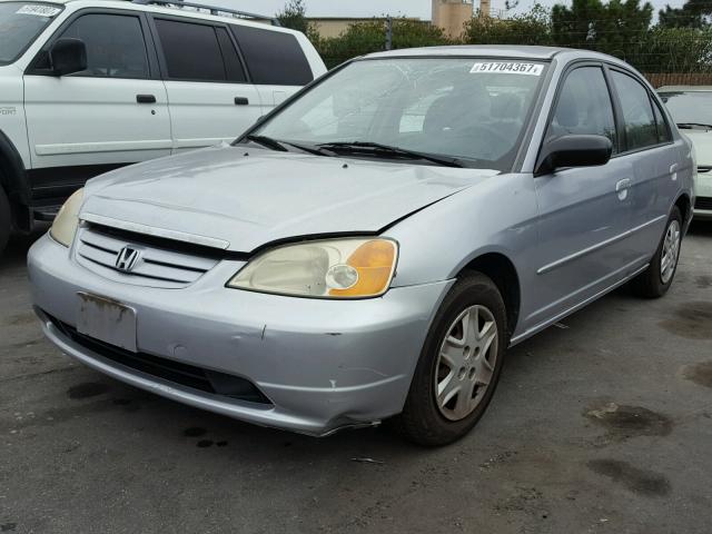 2HGES165X3H620719 - 2003 HONDA CIVIC LX SILVER photo 2