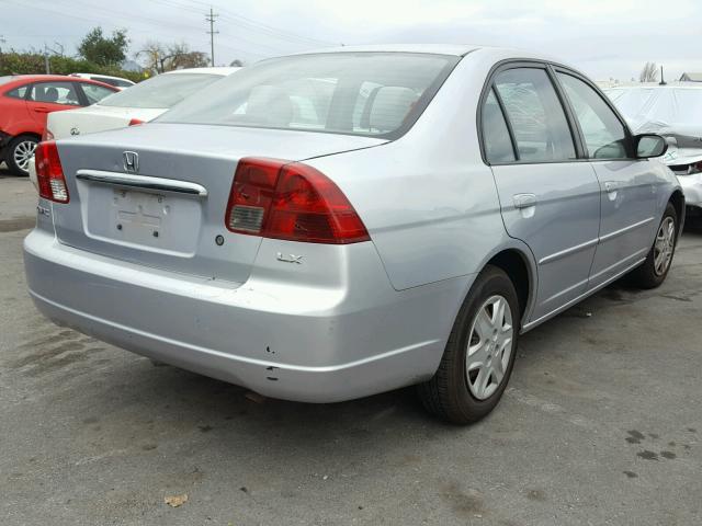 2HGES165X3H620719 - 2003 HONDA CIVIC LX SILVER photo 4