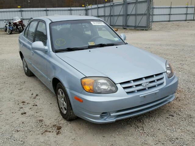 KMHCG45C85U617239 - 2005 HYUNDAI ACCENT GL BLUE photo 1