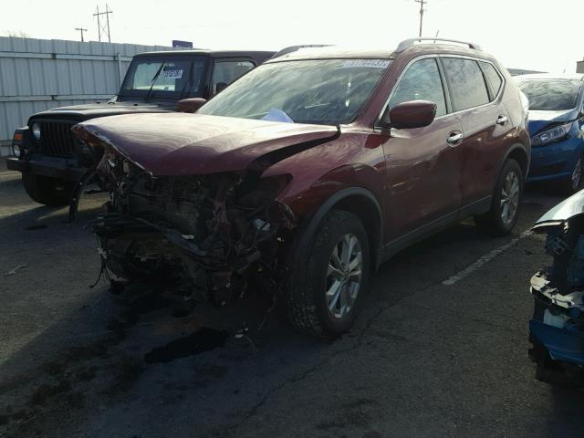 KNMAT2MV8GP674251 - 2016 NISSAN ROGUE S MAROON photo 2