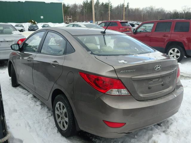 KMHCT4AE1DU280446 - 2013 HYUNDAI ACCENT GLS BROWN photo 3