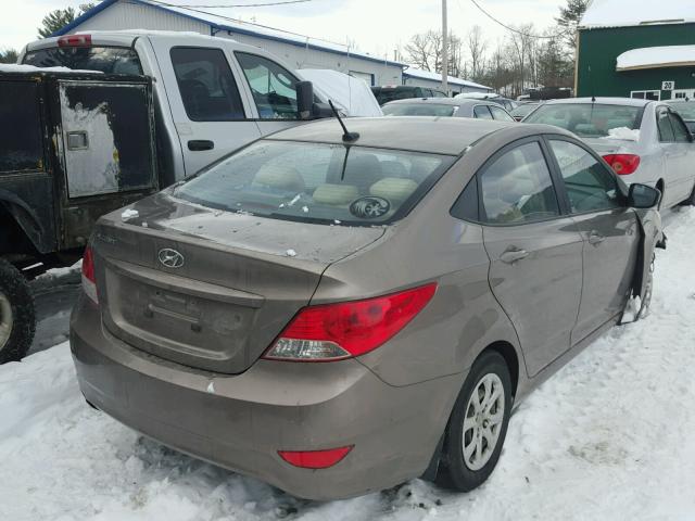 KMHCT4AE1DU280446 - 2013 HYUNDAI ACCENT GLS BROWN photo 4