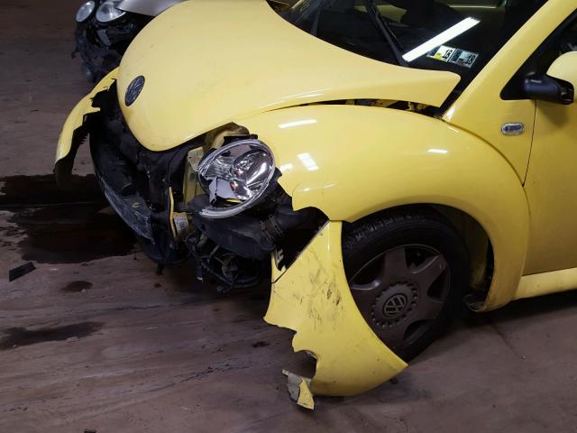 3VWCD21C41M466192 - 2001 VOLKSWAGEN NEW BEETLE YELLOW photo 9