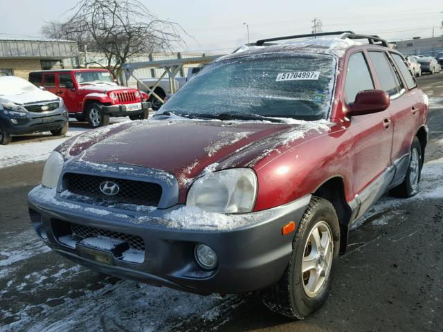 KM8SC13D92U195849 - 2002 HYUNDAI SANTA FE G RED photo 2