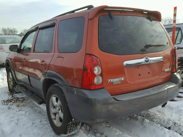 4F2CZ96135KM07071 - 2005 MAZDA TRIBUTE S ORANGE photo 3