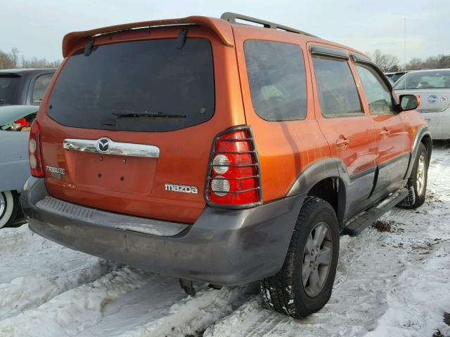 4F2CZ96135KM07071 - 2005 MAZDA TRIBUTE S ORANGE photo 4