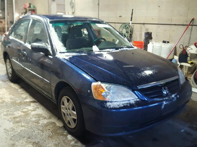 2HGES16633H590228 - 2003 HONDA CIVIC LX BLUE photo 1