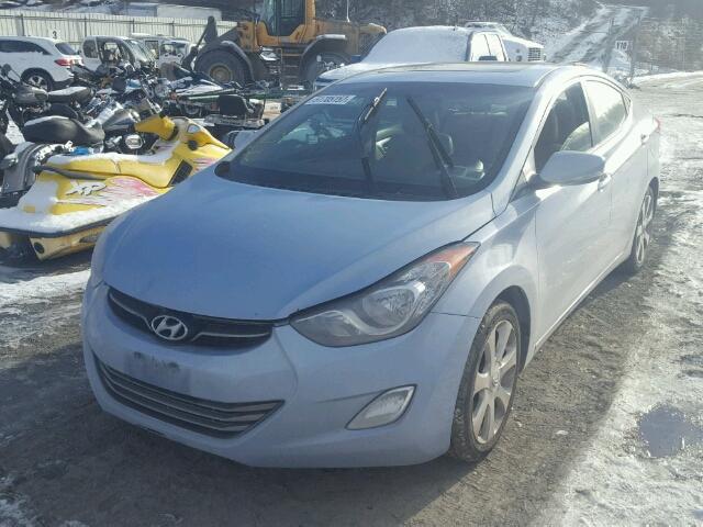 KMHDH4AE6CU318998 - 2012 HYUNDAI ELANTRA GL BLUE photo 2